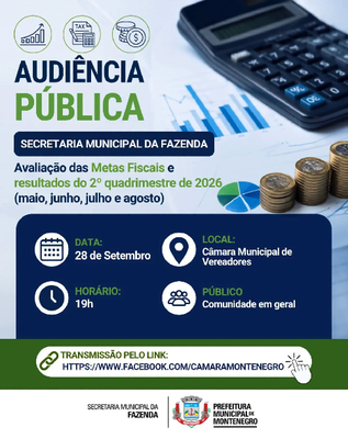 Fazenda apresenta metas fiscais do segundo quadrimestre