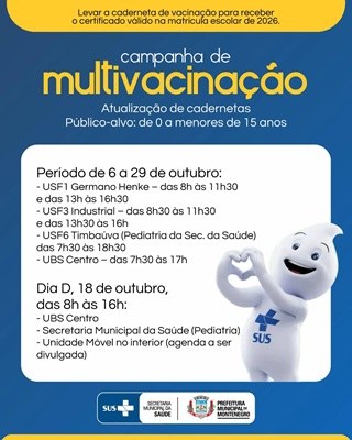 Montenegro inicia campanha de multivacinação com foco em crianças e adolescentes