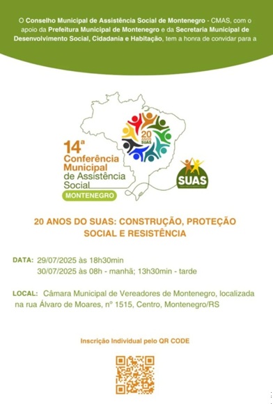 Montenegro promove 14ª Conferência Municipal de Assistência Social
