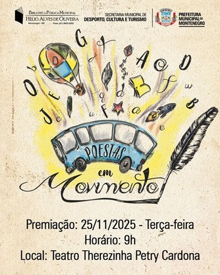 Premiação do Concurso “Poesia em Movimento” será dia 25