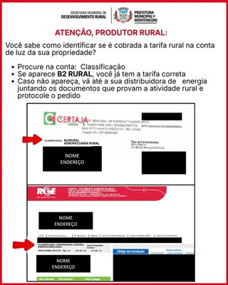 Produtores rurais devem conferir conta de luz para garantir desconto