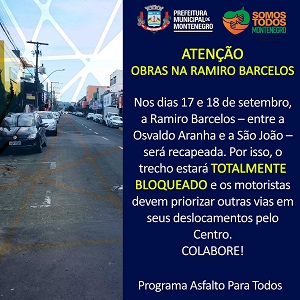 Recuperação do asfalto da Ramiro Barcelos começa domingo