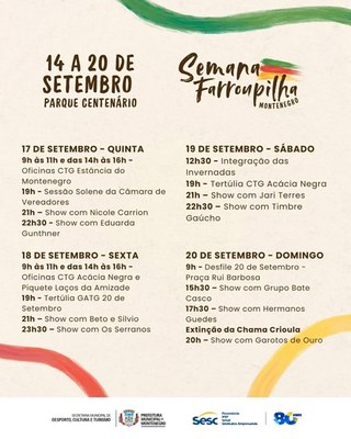 Semana Farroupilha começa hoje no Parque Centenário